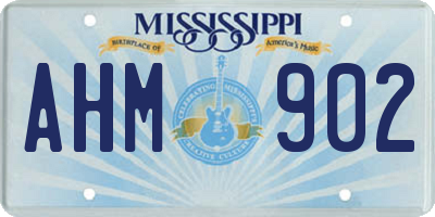 MS license plate AHM902