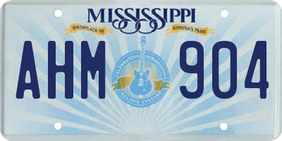 MS license plate AHM904