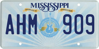 MS license plate AHM909