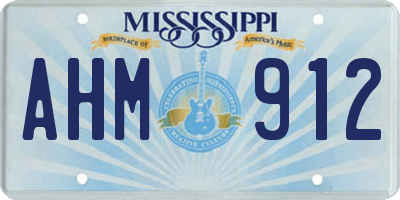 MS license plate AHM912
