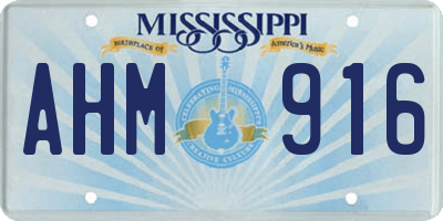 MS license plate AHM916