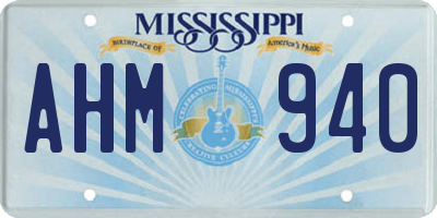 MS license plate AHM940