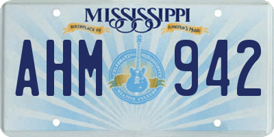 MS license plate AHM942