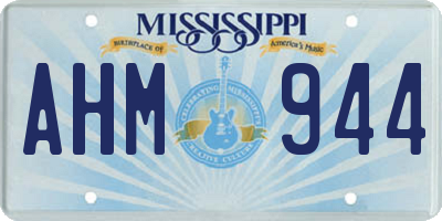 MS license plate AHM944