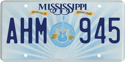 MS license plate AHM945
