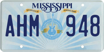 MS license plate AHM948