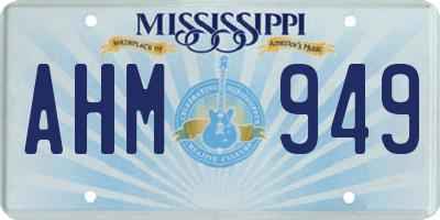 MS license plate AHM949