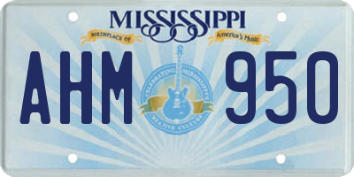 MS license plate AHM950