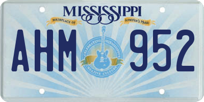 MS license plate AHM952