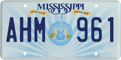 MS license plate AHM961