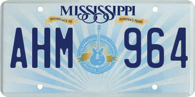 MS license plate AHM964