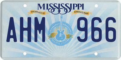 MS license plate AHM966
