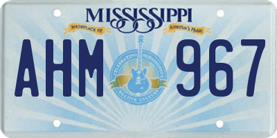 MS license plate AHM967