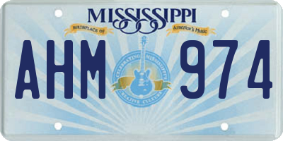 MS license plate AHM974