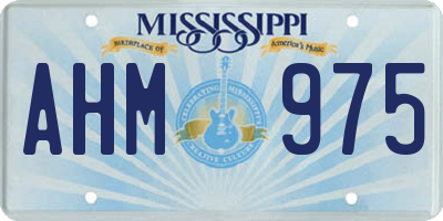 MS license plate AHM975