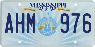 MS license plate AHM976