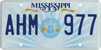 MS license plate AHM977