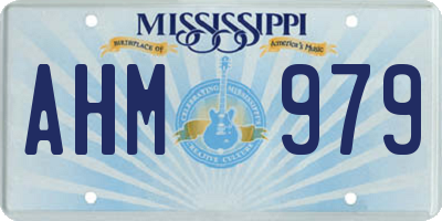 MS license plate AHM979