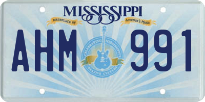 MS license plate AHM991
