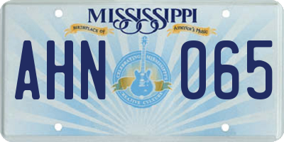 MS license plate AHN065