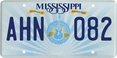 MS license plate AHN082