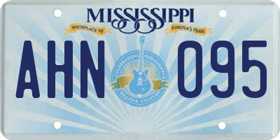 MS license plate AHN095