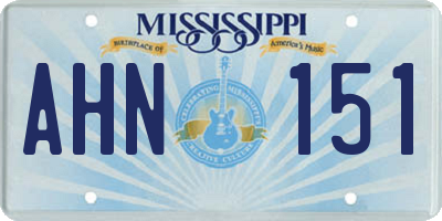 MS license plate AHN151