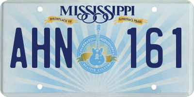 MS license plate AHN161