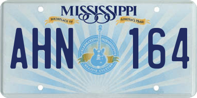 MS license plate AHN164
