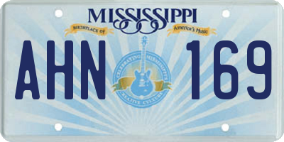 MS license plate AHN169