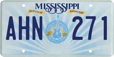 MS license plate AHN271