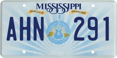 MS license plate AHN291