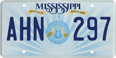 MS license plate AHN297