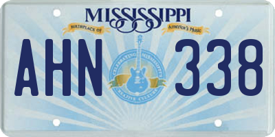 MS license plate AHN338