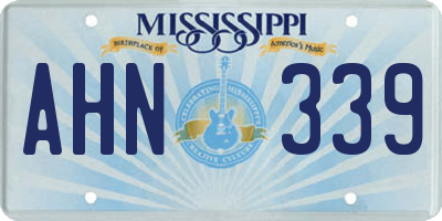 MS license plate AHN339