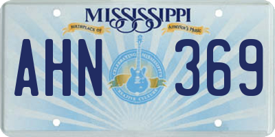 MS license plate AHN369