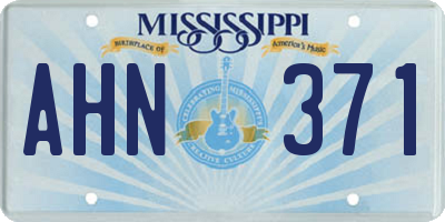 MS license plate AHN371