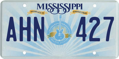 MS license plate AHN427