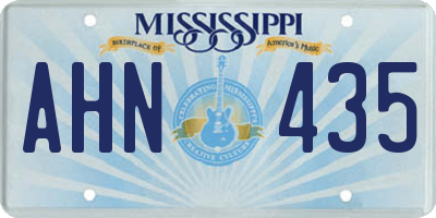 MS license plate AHN435