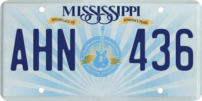 MS license plate AHN436