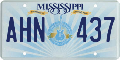 MS license plate AHN437
