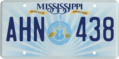 MS license plate AHN438