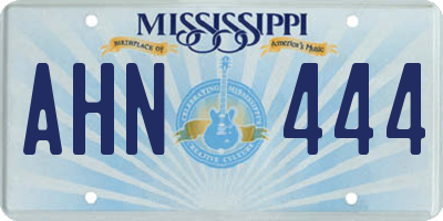 MS license plate AHN444