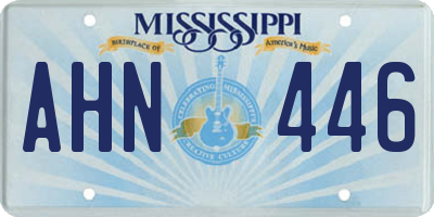 MS license plate AHN446