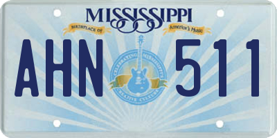 MS license plate AHN511