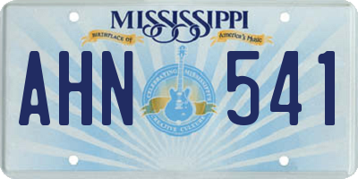 MS license plate AHN541