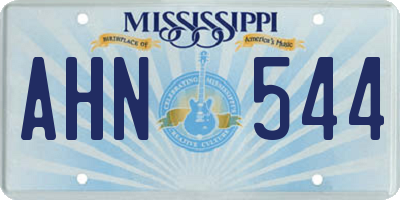 MS license plate AHN544