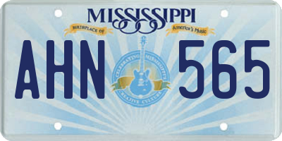 MS license plate AHN565