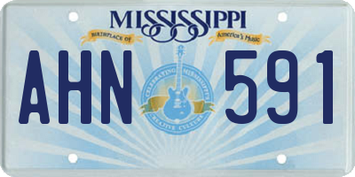 MS license plate AHN591