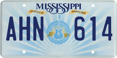 MS license plate AHN614